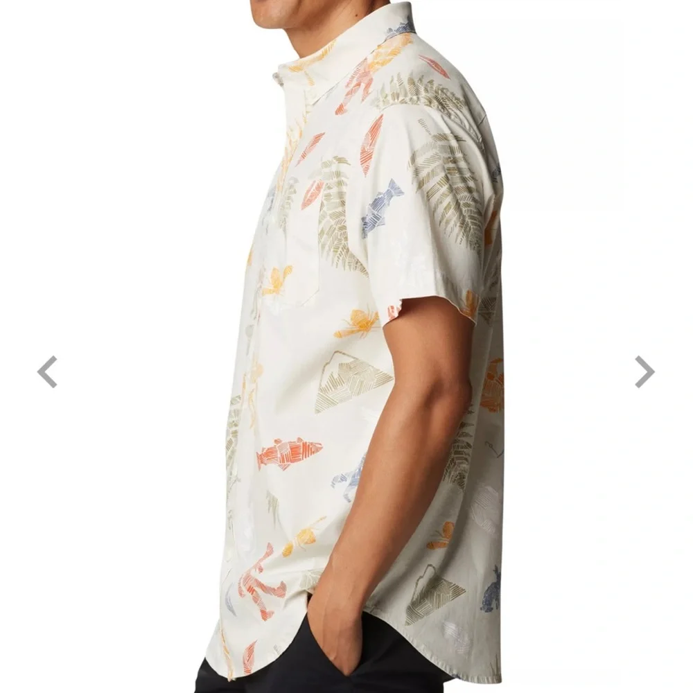 NWT Columbia Men's Rapid Rivers Printed Short Sleeve Shirt - Picture 3 of 6